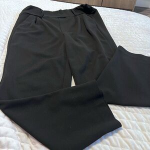 Black Stretch Band Ankle Slacks